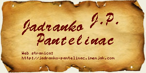 Jadranko Pantelinac vizit kartica